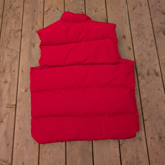 Vintage Snow Goose Puffer Vest Red Beige Made in Canada L/G - Picture 7 of 7